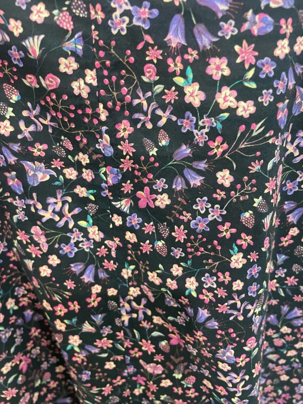 J.Crew Liberty Fabric Floral Mini Dress Size Small Black Cotton Pockets - Picture 7 of 10